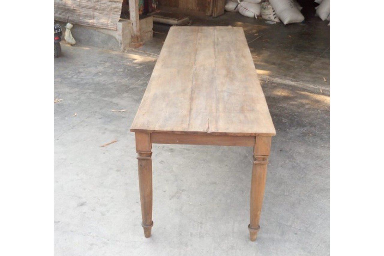 Antieke teak tafel 250 x 85 - Souren Meubels