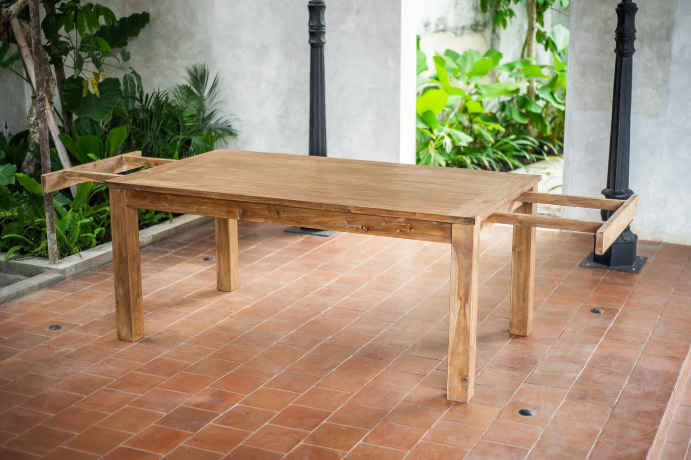 Uitschuifbare teak tafel 180 - 230 - 280x100 - Souren Meubels