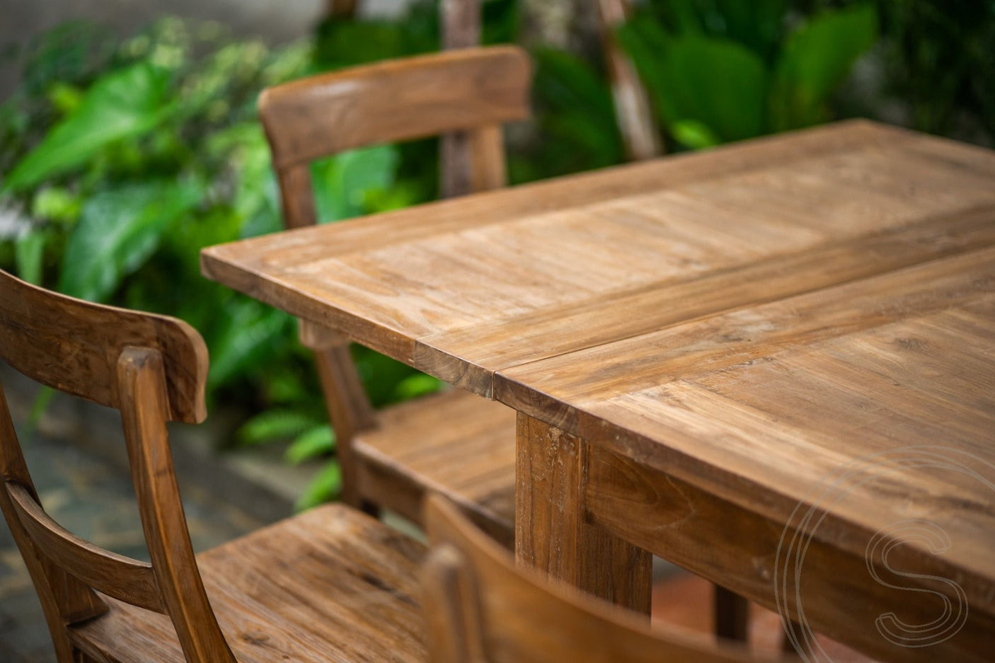 Ausziehtisch Teakholz 200-250-300x100 cm