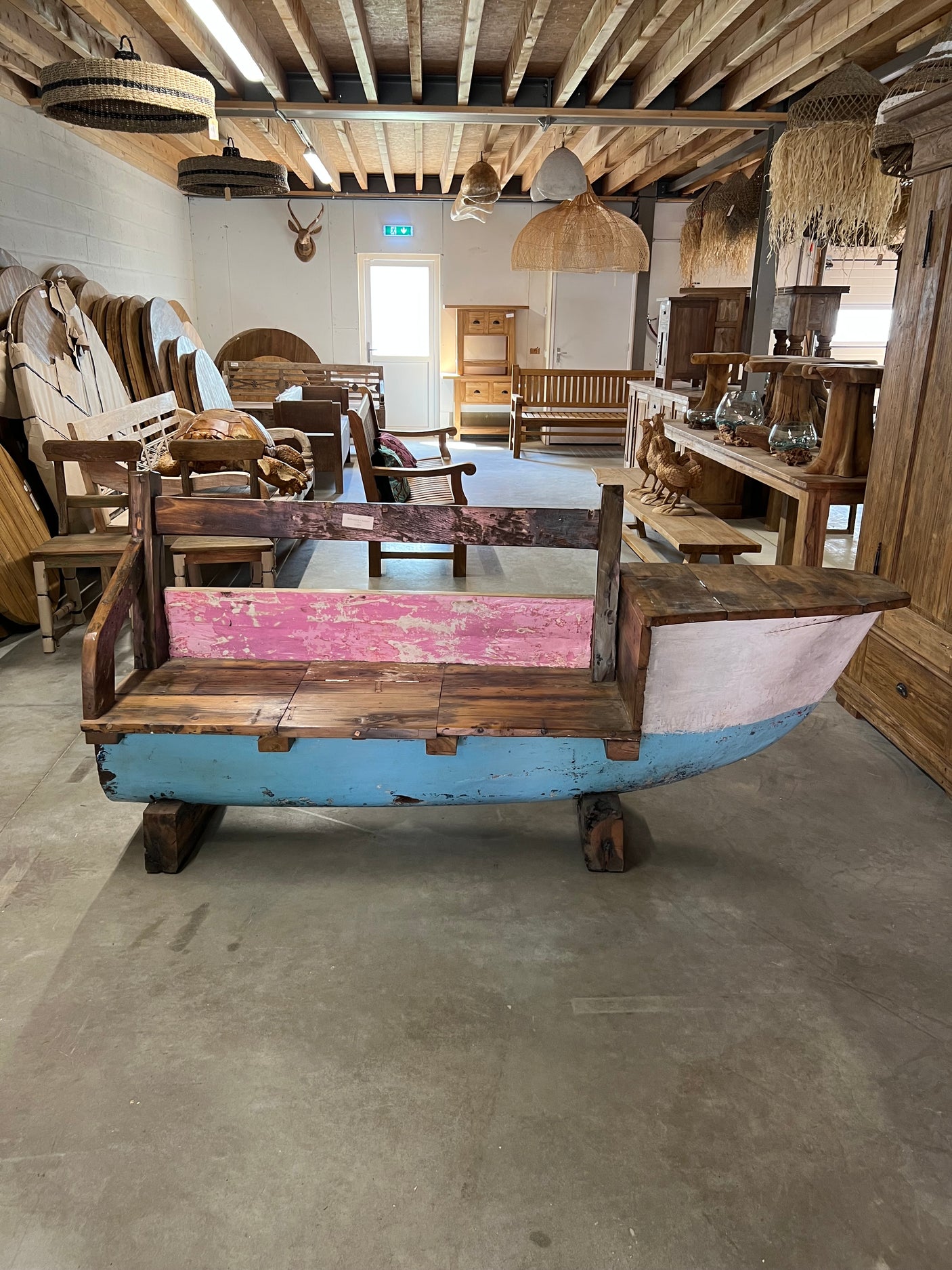 Bootsbank mit Kissen 212x55x100cm