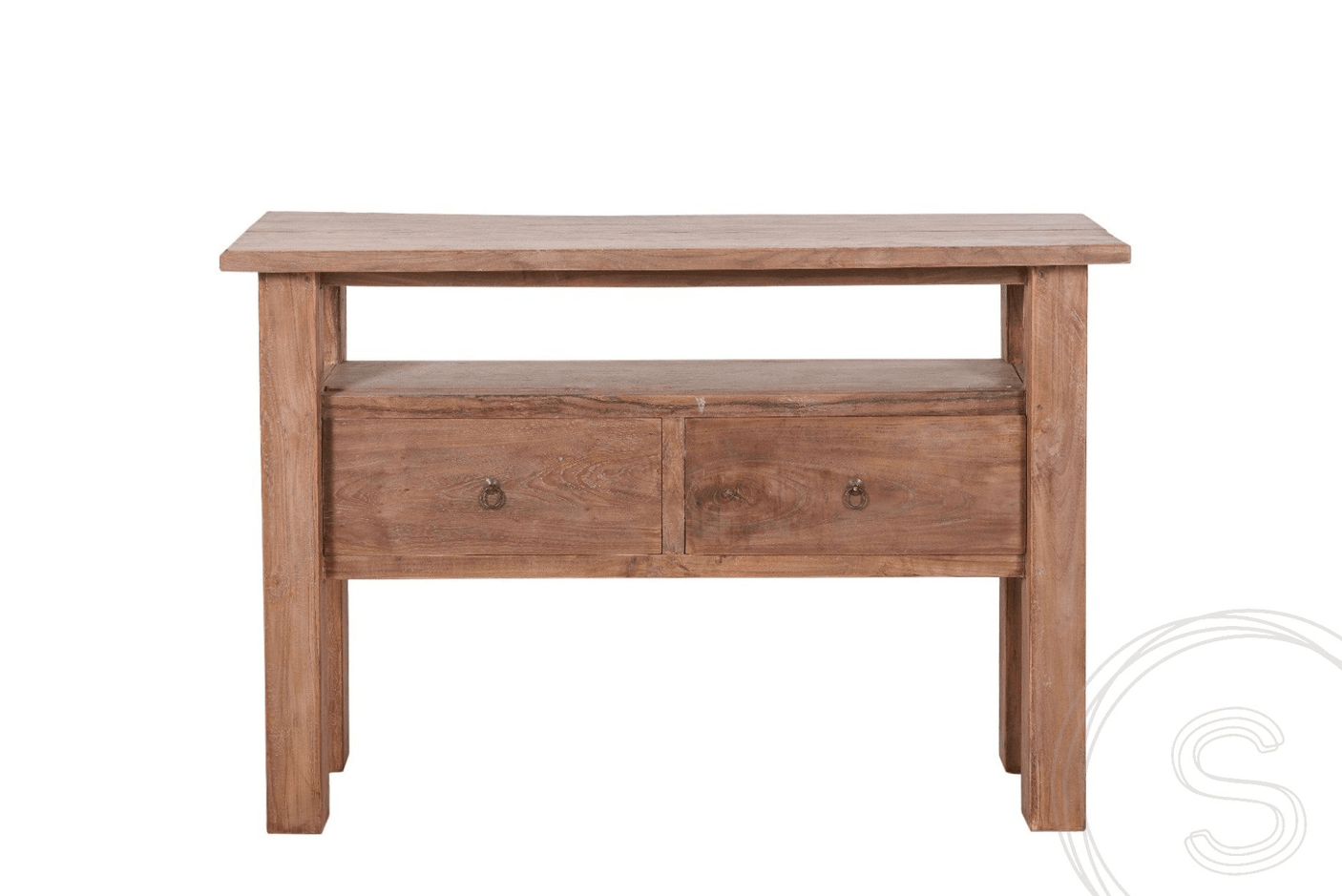 Teak sidetable 120cm oud hout - Souren Meubels