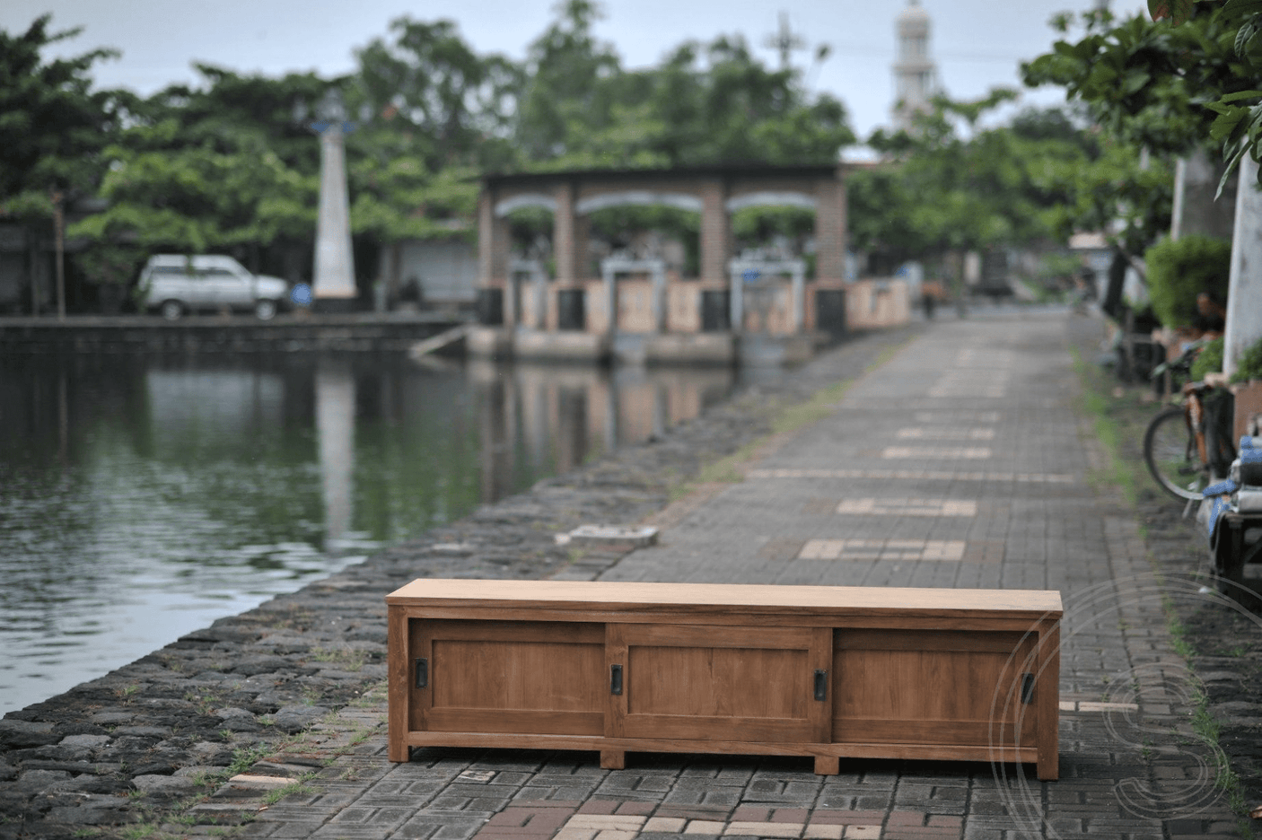Teak TV-Sideboard 200x50x50