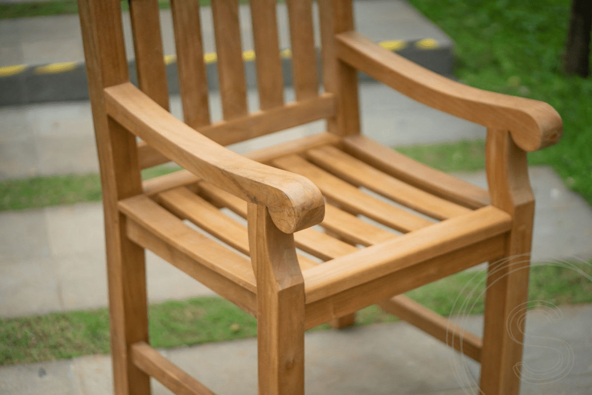 Teak Gartentisch 200 x 90 + 6 Gartenstühle Elephant