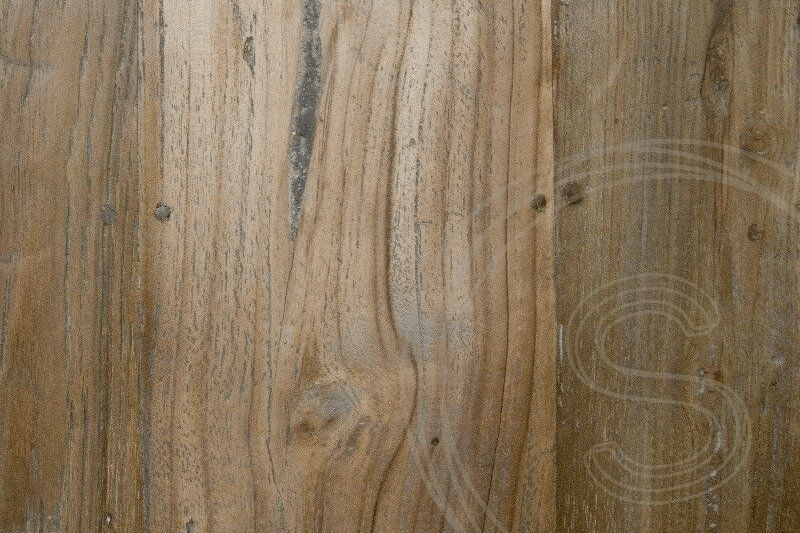 Teak Tisch 300x100cm Rustikal + 10 Stühle