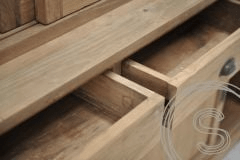 Teak vitrinekast 180cm - Souren Meubels