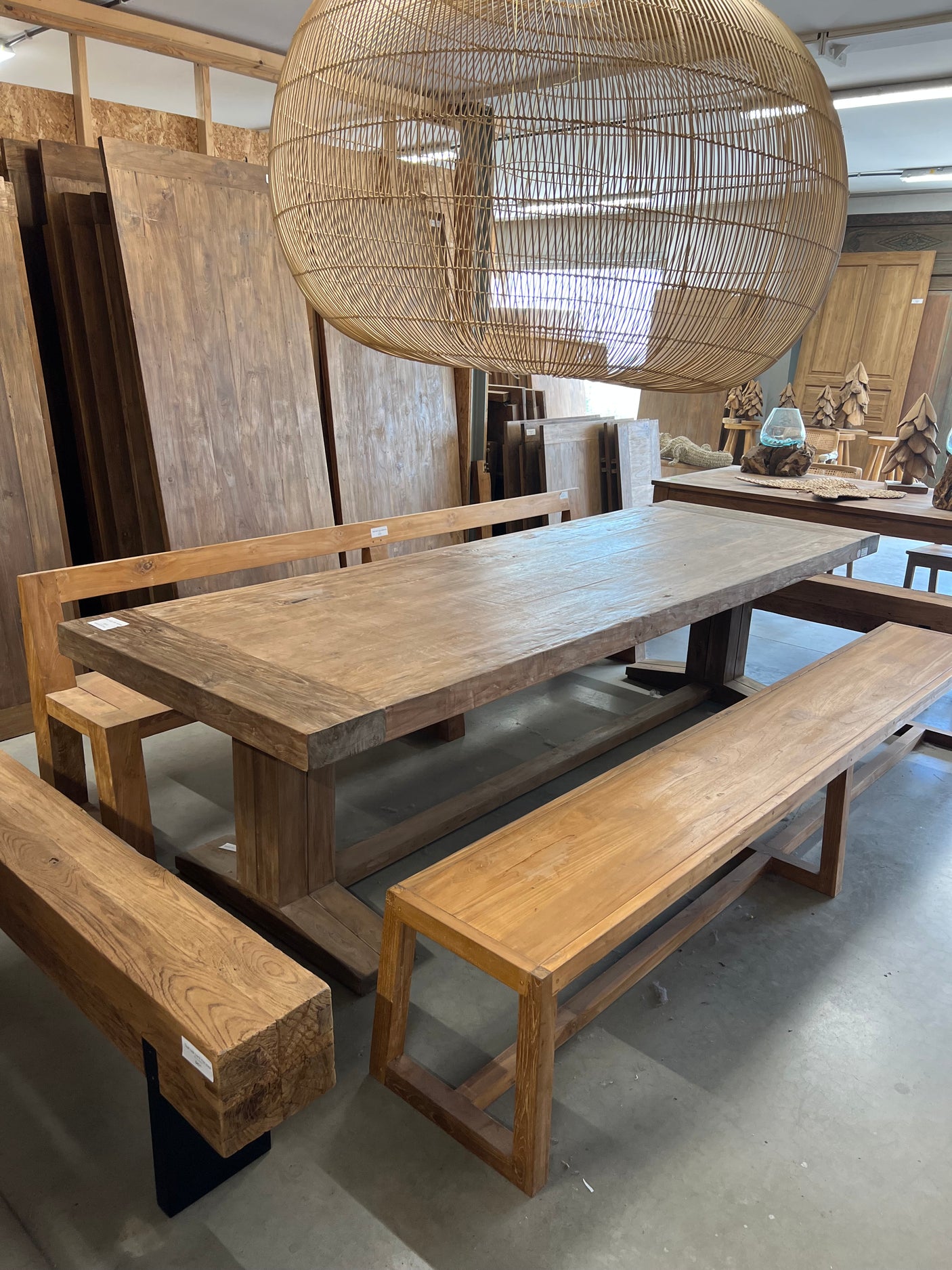Teak-Klostertisch - 300x100x79cm
