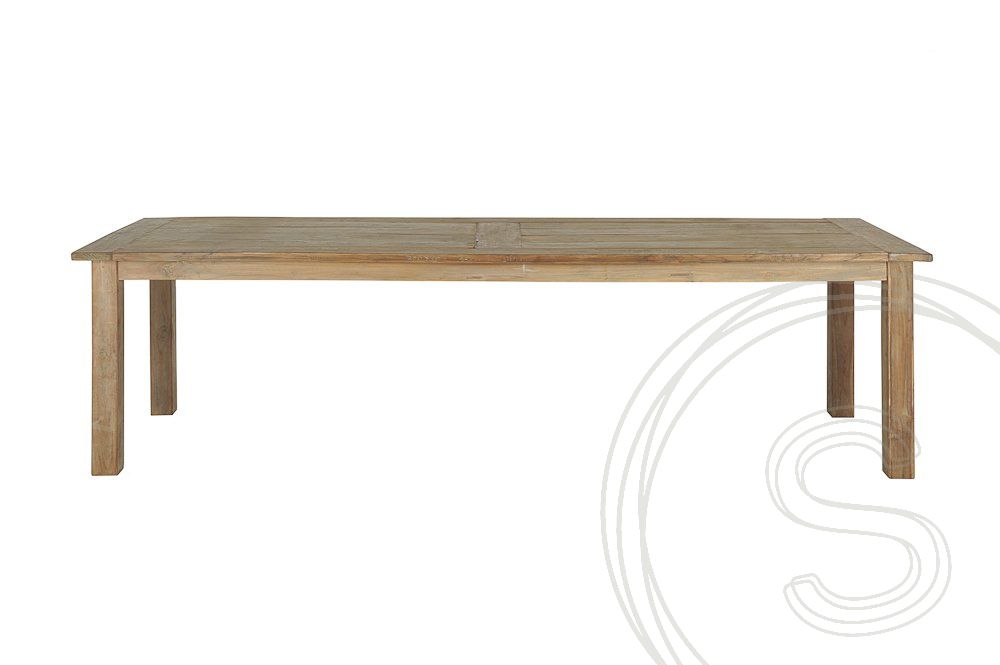 Teak tafel 350 x 100 oud hout - Souren Meubels