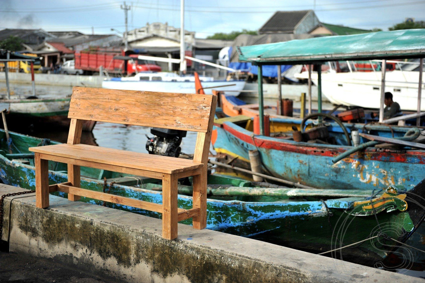 Teak bank 200cm Sandaran - Souren Meubels