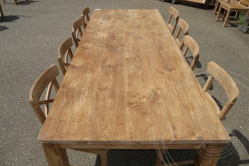 Teak tafel 260 x 100 cm - Souren Meubels