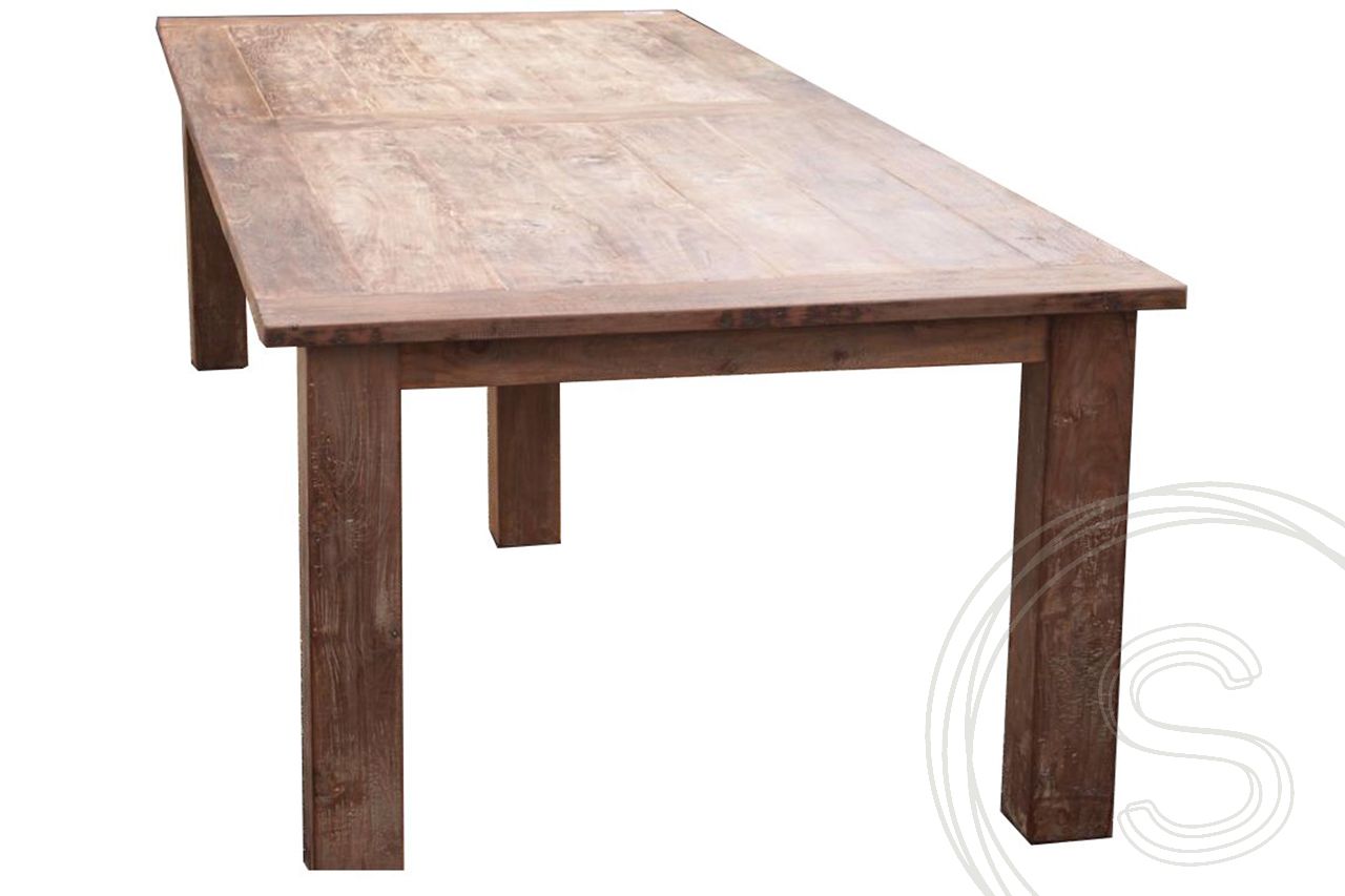 Teak tafel 320 x 120 oud hout - Souren Meubels