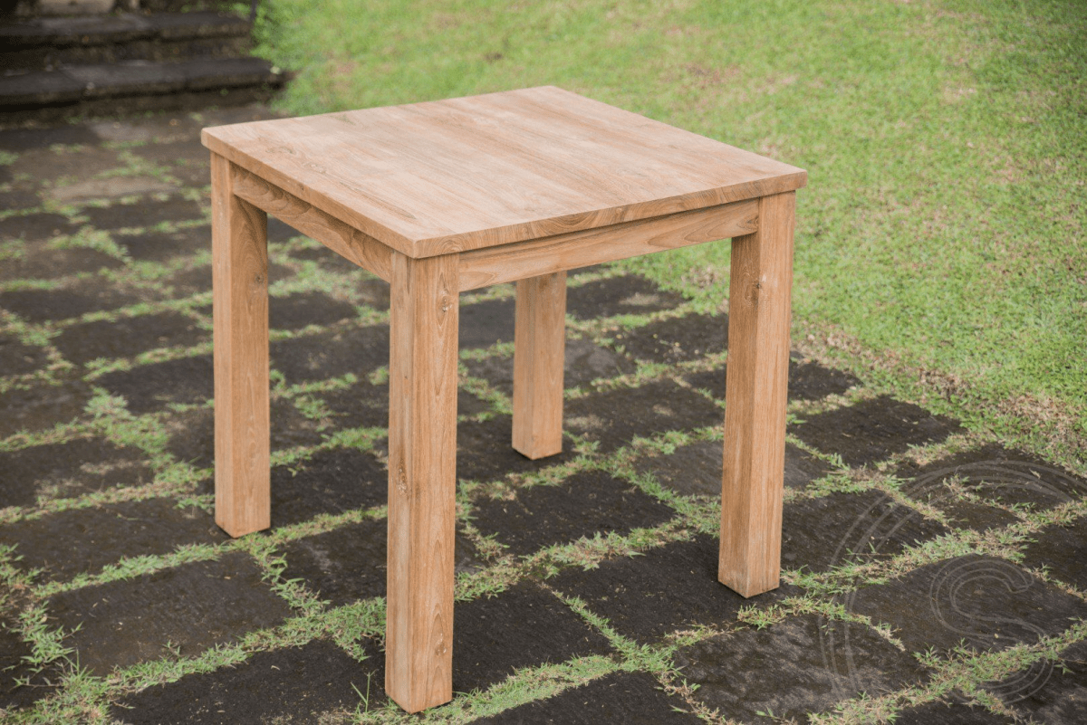 Teak Tisch 80x80 + 4 Stühle