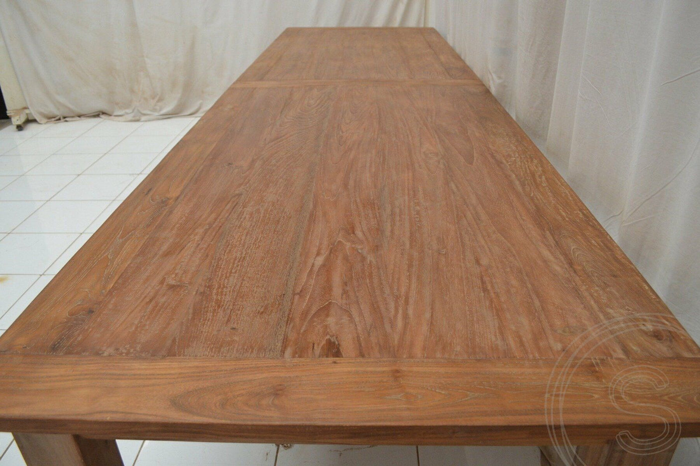 Teak tafel 350 x 100 oud hout - Souren Meubels