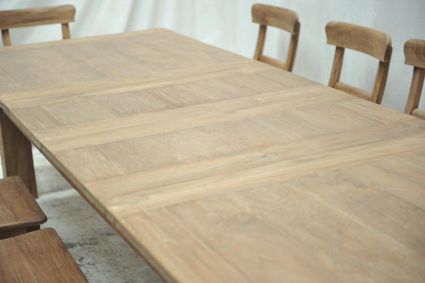 Teak tafel uitschuifbaar 200 - 250 - 300x100 cm - Souren Meubels