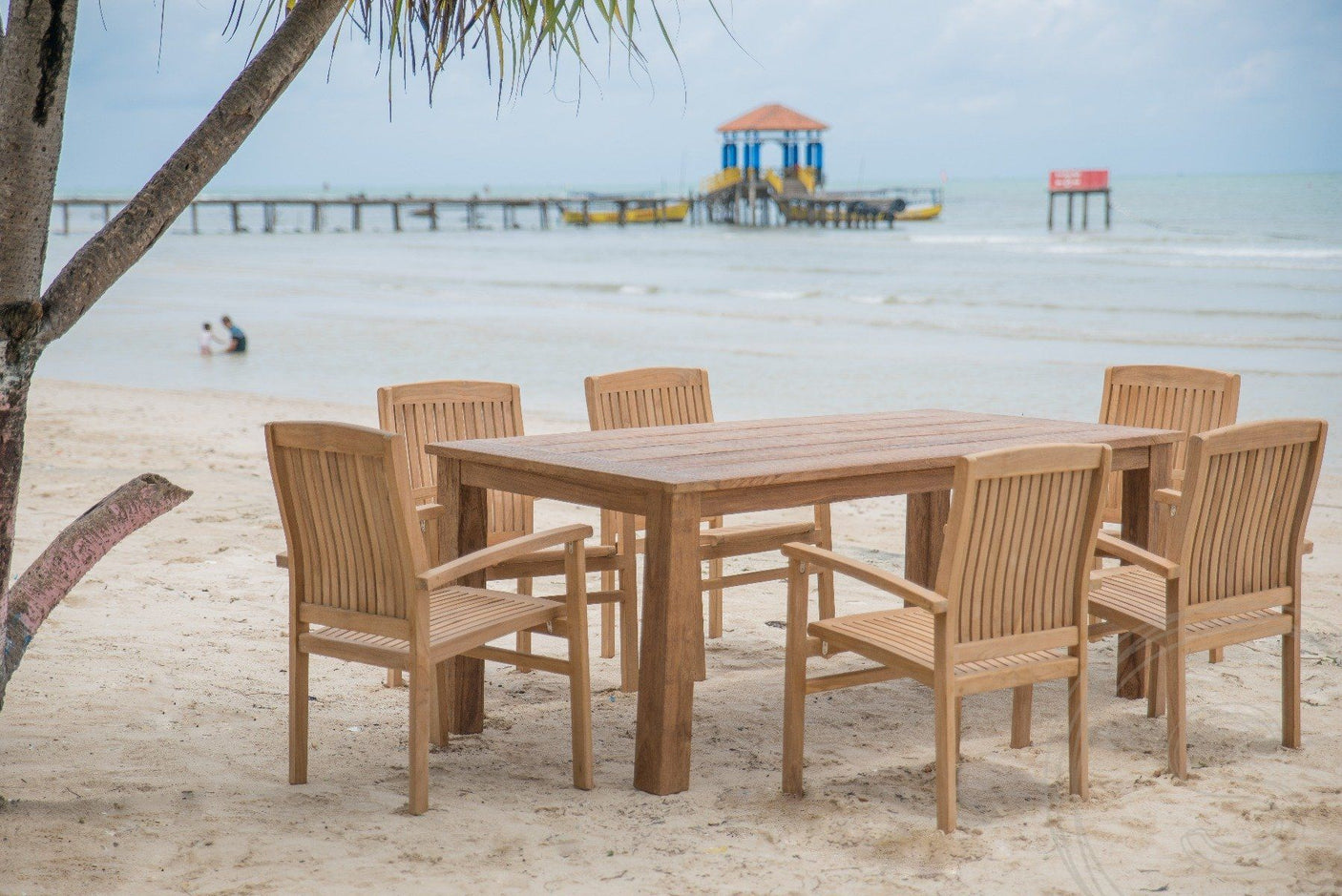 Teak tuintafel 200 x 100 - Souren Meubels