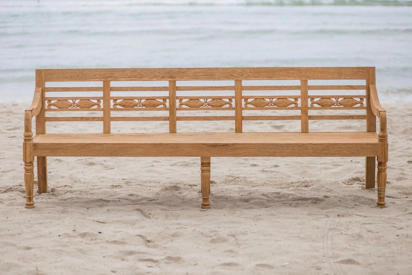 Teak vissenbank 240cm - Souren Meubels