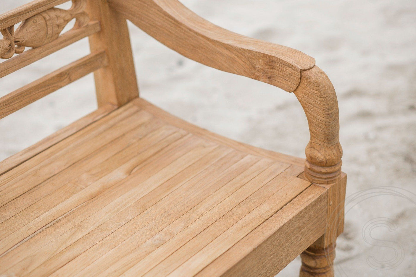 Teak vissenbank 240cm - Souren Meubels