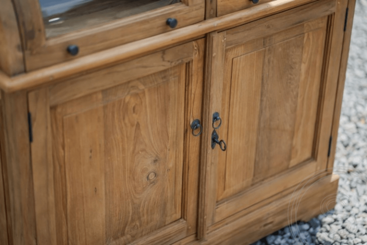 Teakholz Buffettschrank 110cm runden Klappen - Souren Furniture (CH)