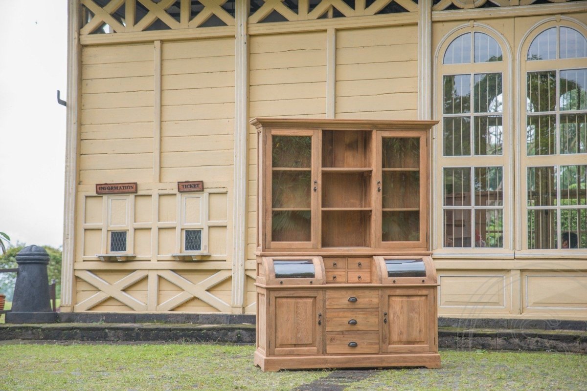 Teakholz Buffettschrank 160cm runden Klappen - Souren Furniture (CH)