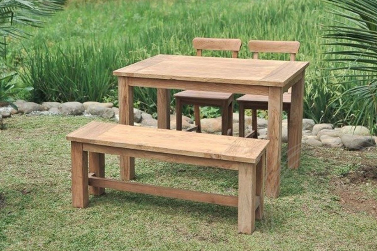 Teakholz Gartentisch 120 x 80 cm - Souren Furniture (CH)