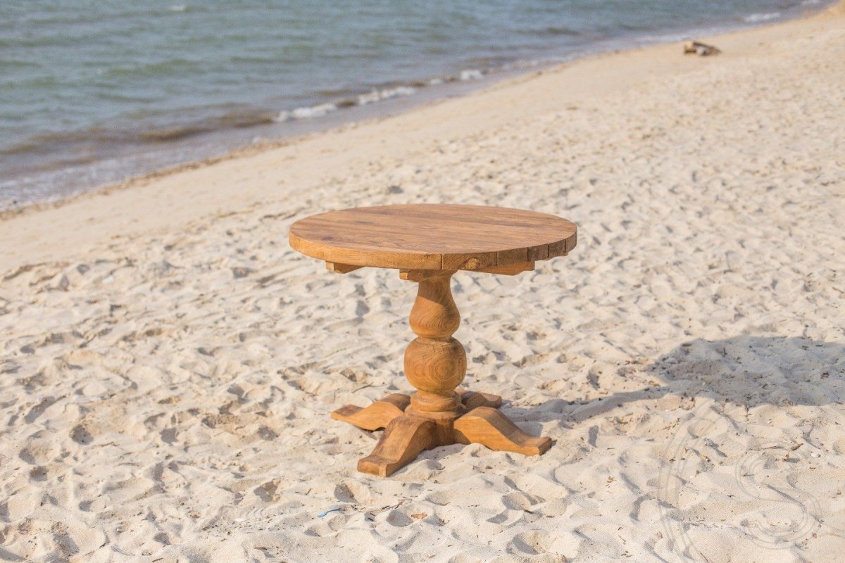 Teakholz Gartentisch rund 100 cm Classic - Souren Furniture (CH)