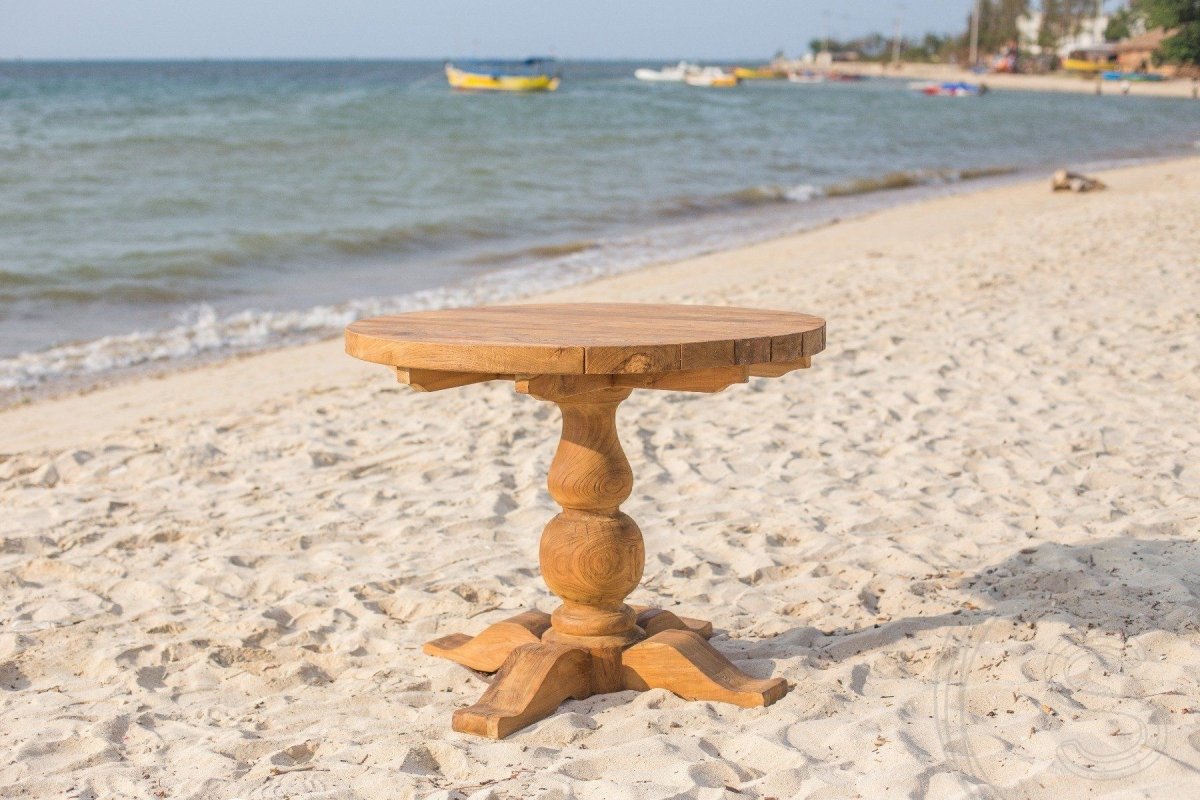 Teakholz Gartentisch rund 100 cm Classic - Souren Furniture (CH)