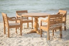 Teakholz Gartentisch rund 120 cm Classic - Souren Furniture (CH)