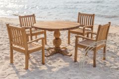 Teakholz Gartentisch rund 120 cm Classic - Souren Furniture (CH)