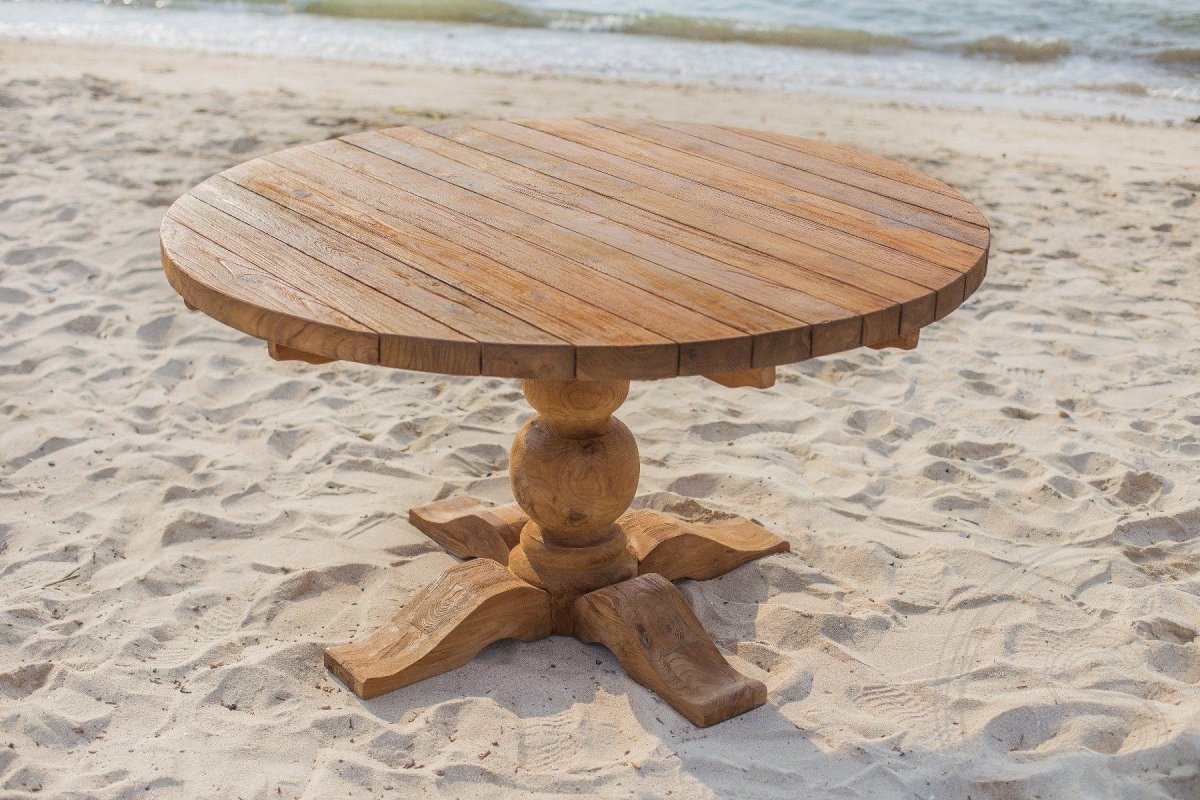 Teakholz Gartentisch rund 140 cm Classic - Souren Furniture (CH)