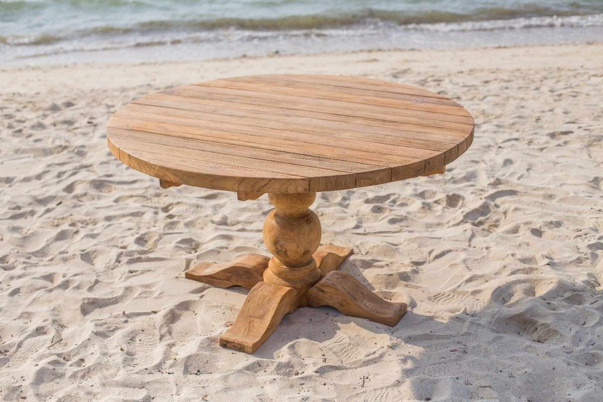 Teakholz Gartentisch rund 140 cm Classic - Souren Furniture (CH)