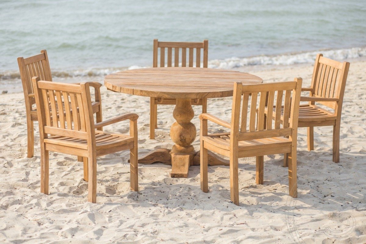Teakholz Gartentisch rund 140 cm Classic - Souren Furniture (CH)