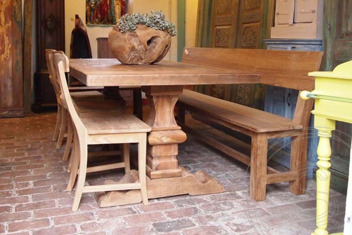 Teakholz Klostertisch 220x100 - Souren Furniture (CH)