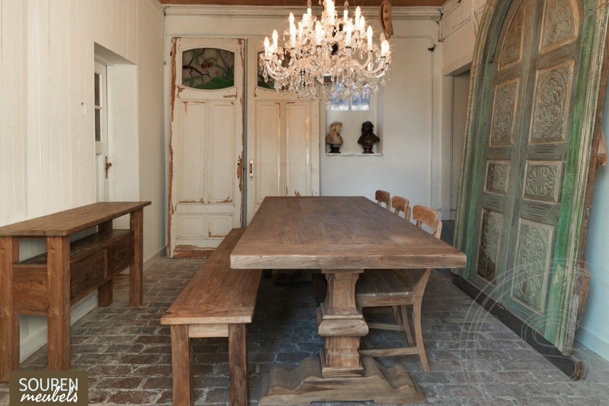 Teakholz Klostertisch 260x100 - Souren Furniture (CH)