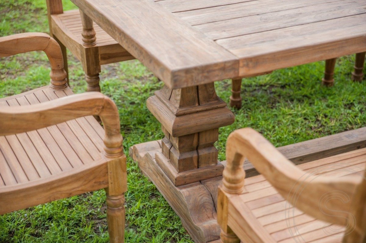 Teakholz Klostertisch Gartentisch 300 x 100 - Souren Furniture (CH)