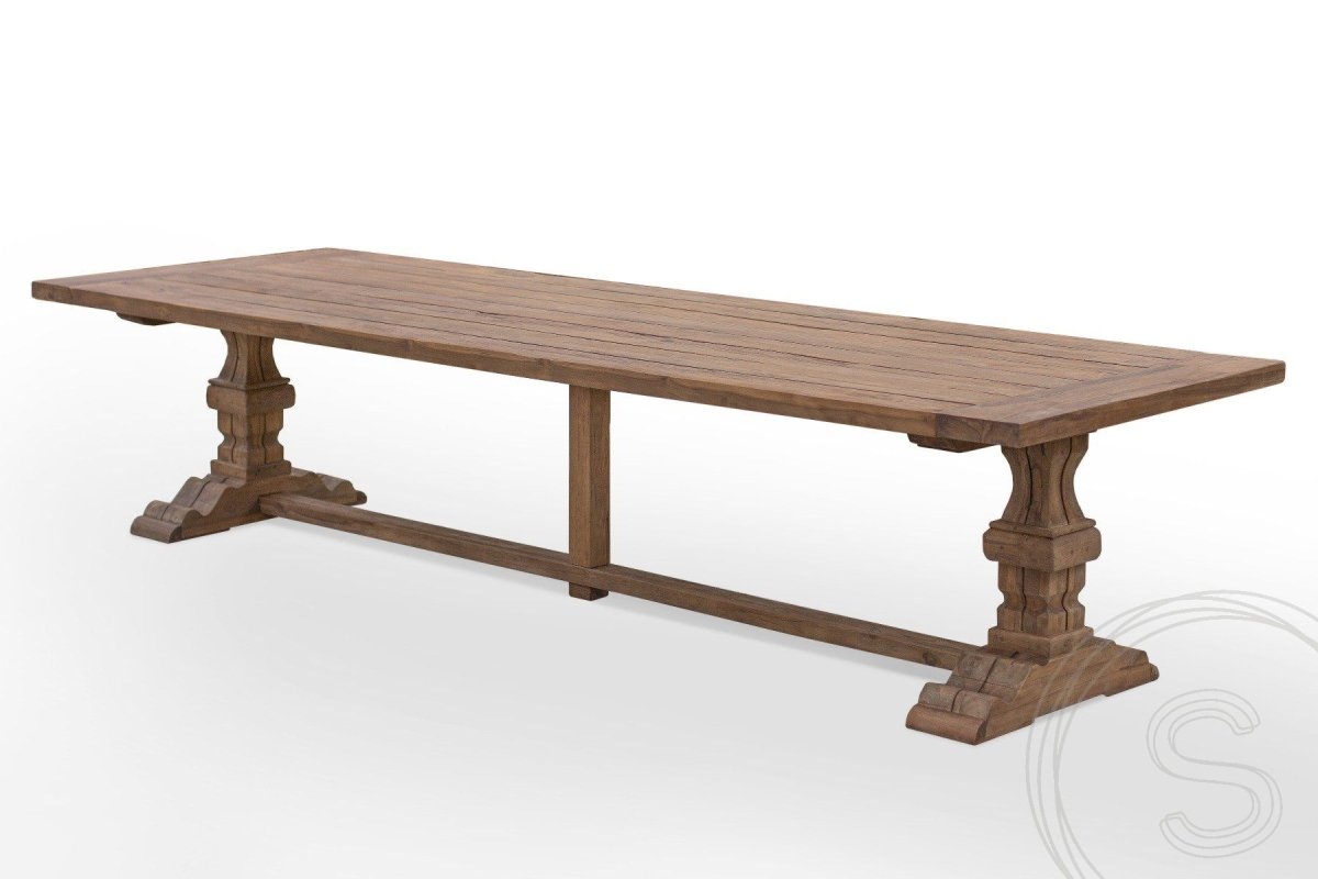 Teakholz Klostertisch Gartentisch 350 x 120 - Souren Furniture (CH)