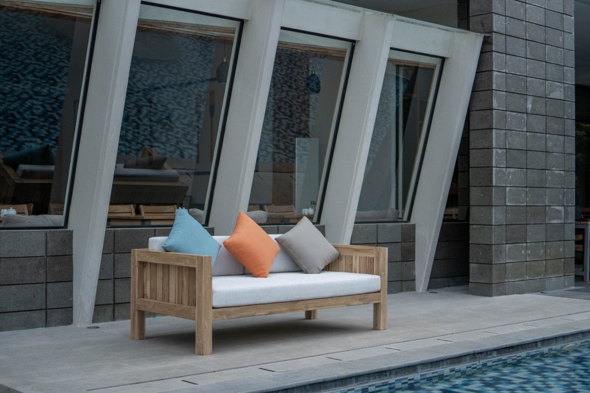 Teakholz Lounge Bank Algarve - Souren Furniture (CH)