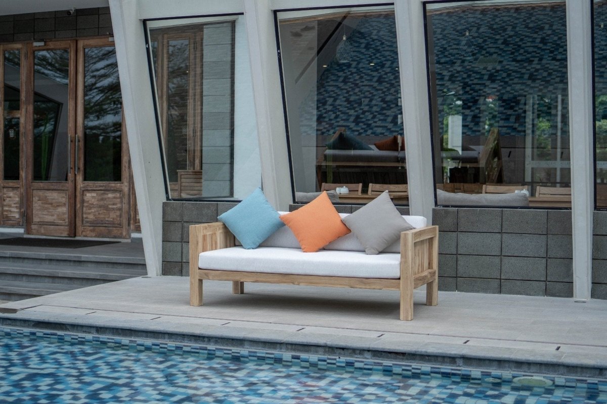 Teakholz Lounge Bank Algarve - Souren Furniture (CH)