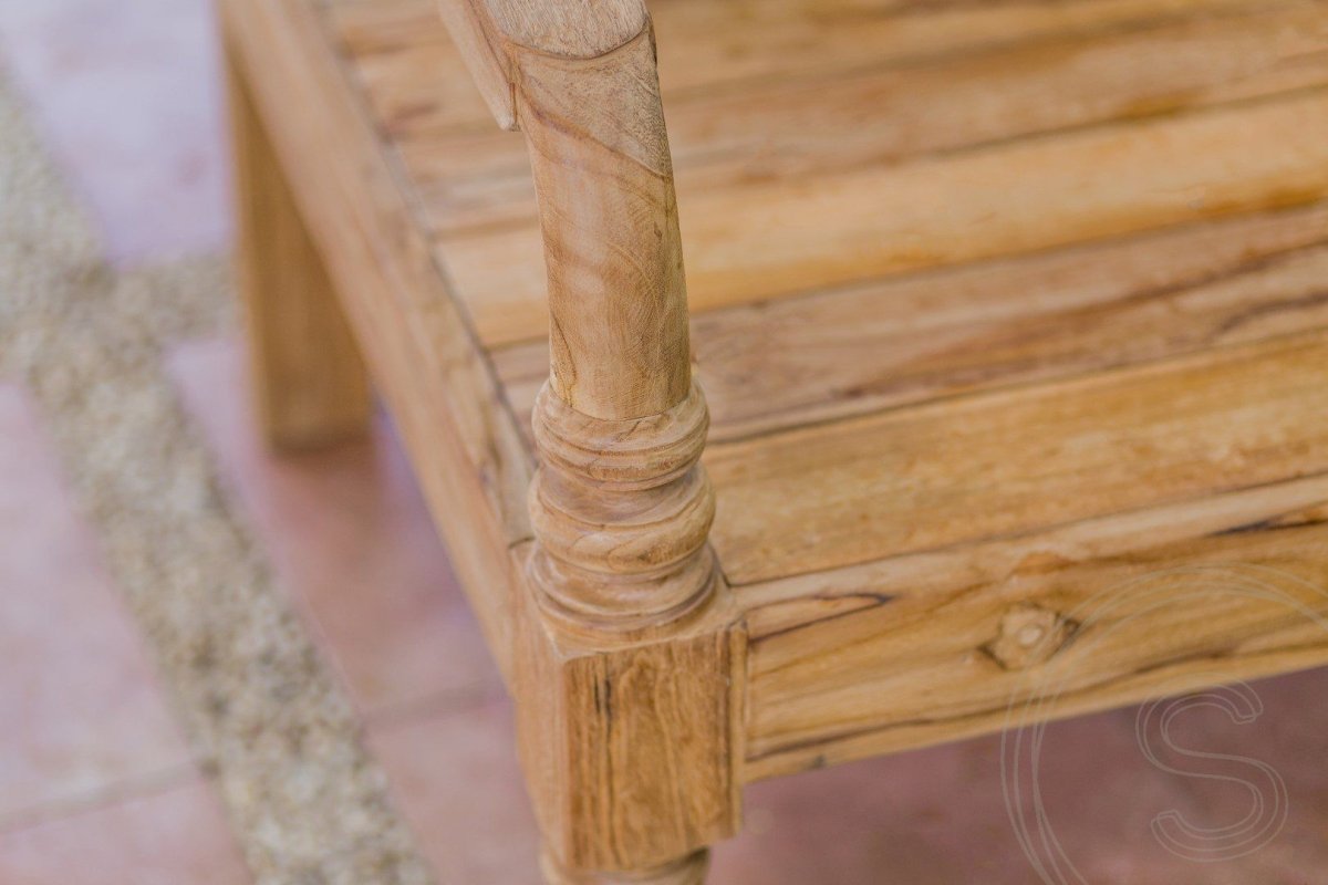 Teakholz Lounge Gartenbank 160cm XL - Souren Furniture (CH)