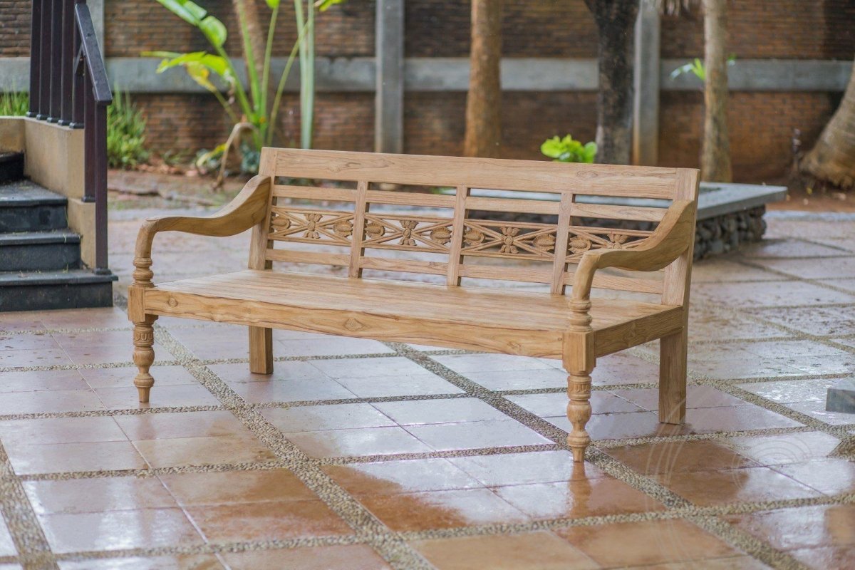 Teakholz Lounge Gartenbank 230cm XL - Souren Furniture (CH)