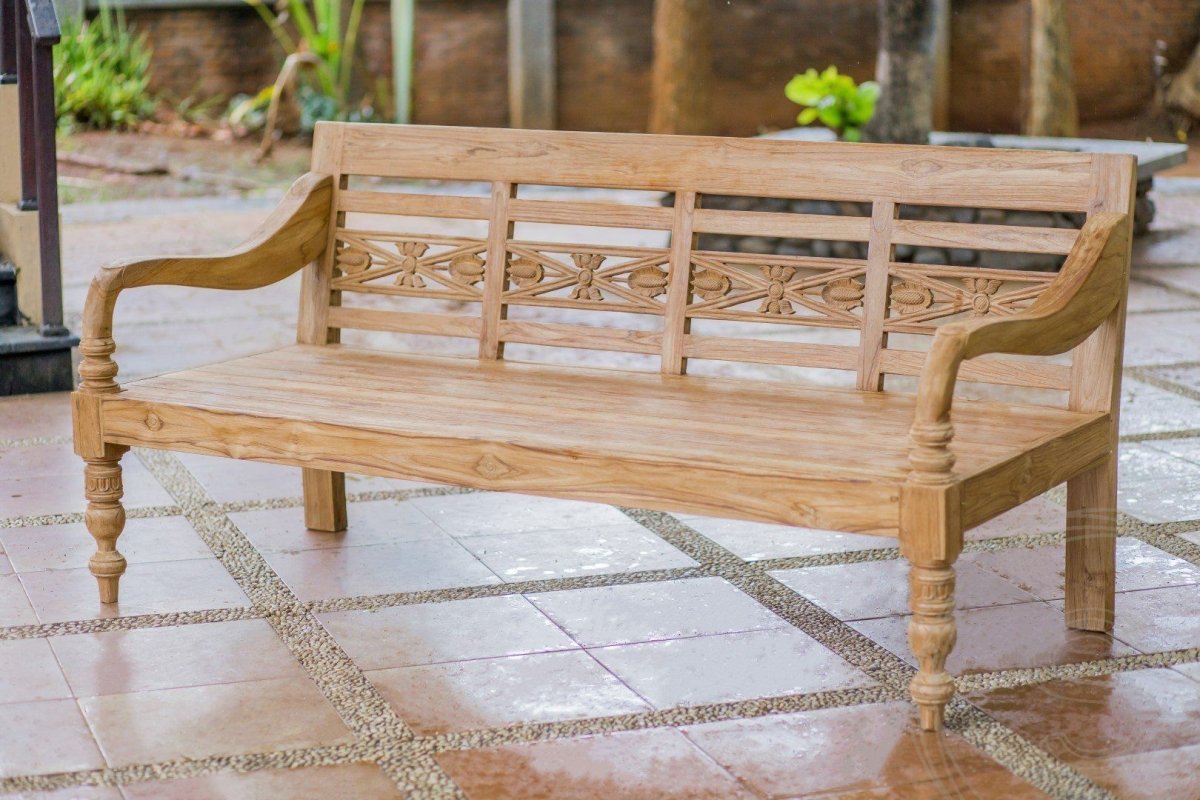 Teakholz Lounge Gartenbank 230cm XL - Souren Furniture (CH)