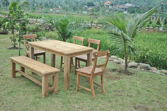 Teak tuintafel 140 x 80 - Souren Meubels