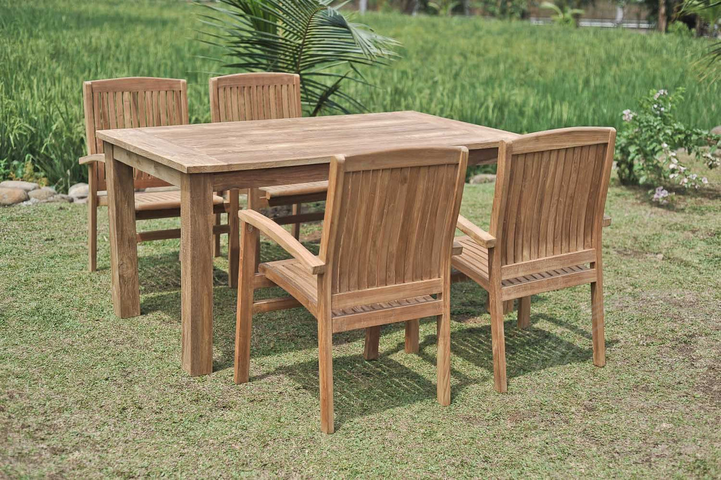 Teak Gartentisch 160 x 90