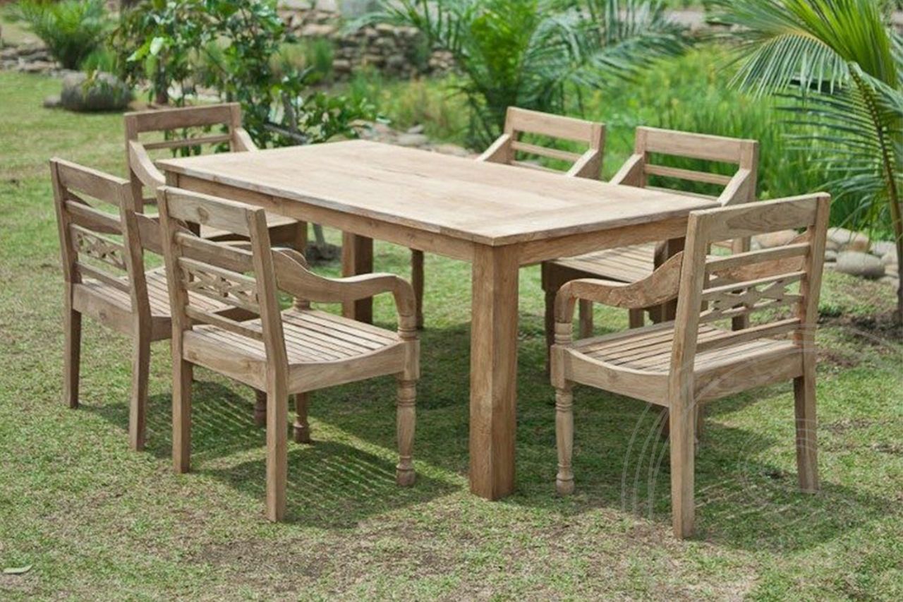 Teak tuintafel 200 x 100 - Souren Meubels