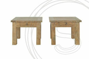 Teak Beistelltisch 60x60cm Rustikal
