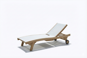 Teak Batyline Sonnenliege - Weiß