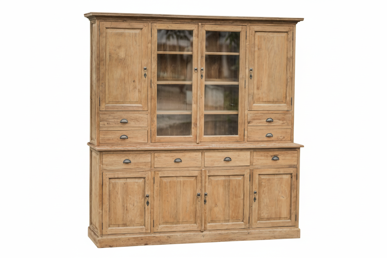 Teak Buffetschrank 220cm Rustikal