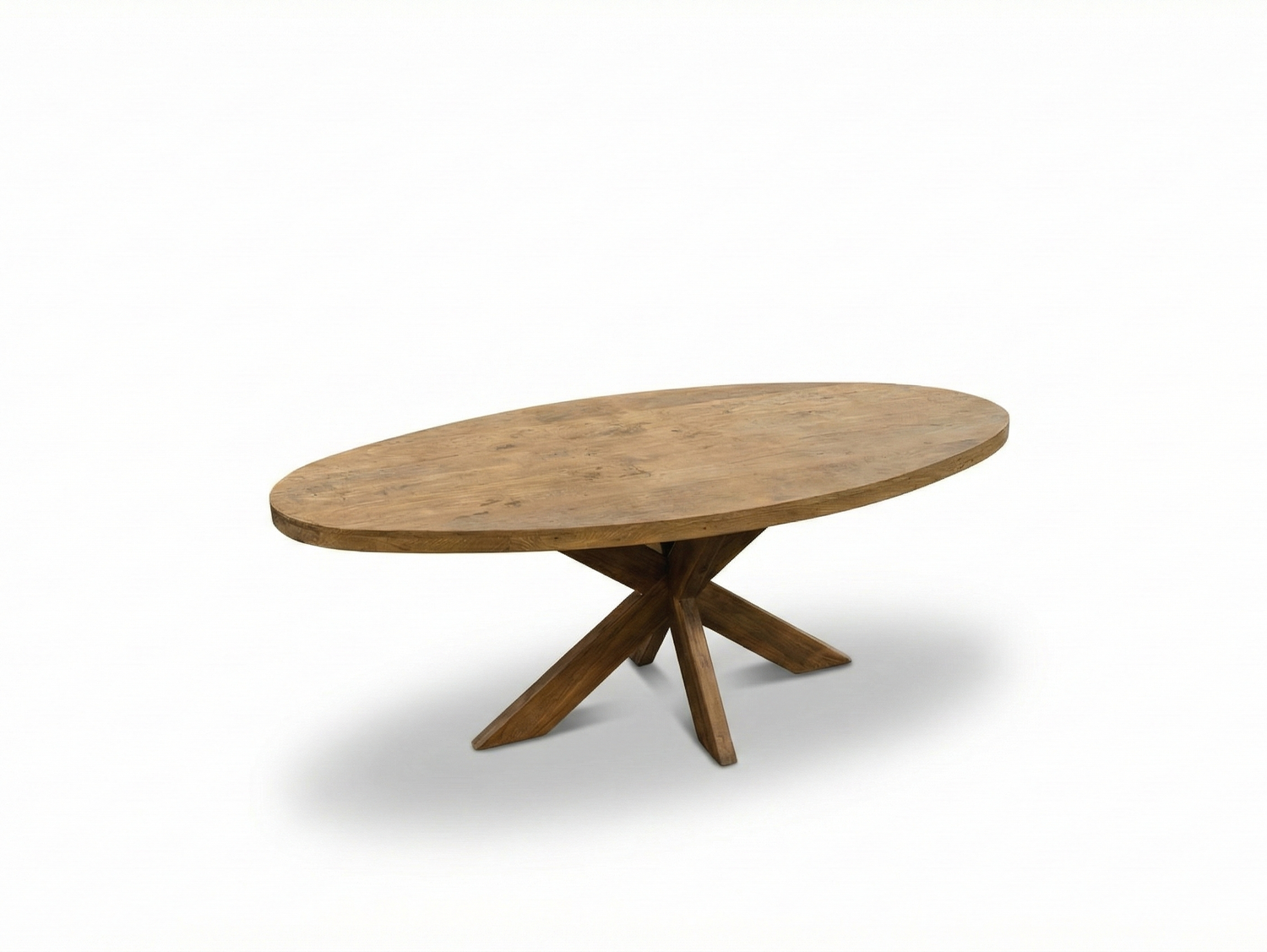 Ovaler Teak Esstisch 200×100 cm – Spiderfuß