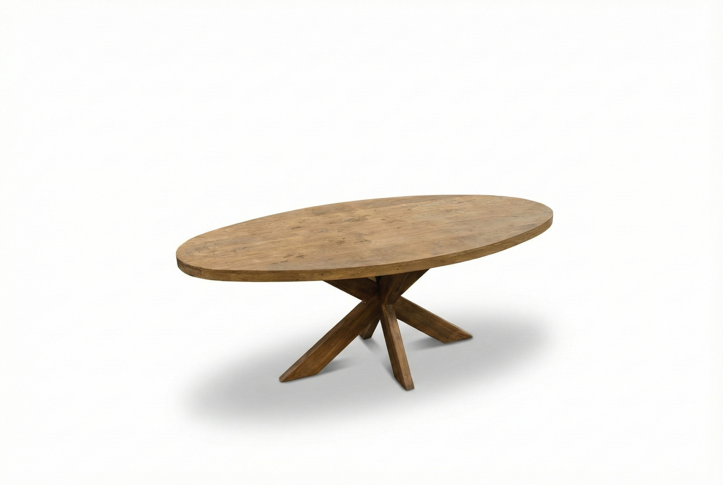 Ovaler Teak Esstisch 200×100 cm – Spiderfuß