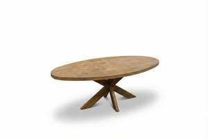 Ovaler Teak Esstisch 200×100 cm – Spiderfuß
