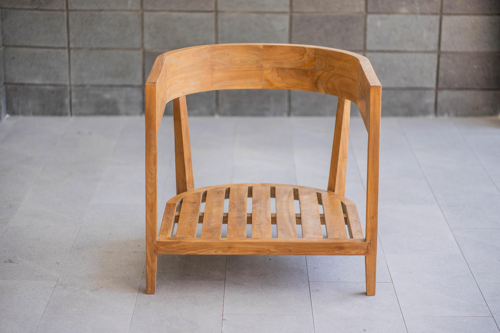 Teakholz Fauteuil Lura mit wetterfesten Kissen