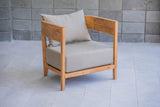 Teakholz Fauteuil Lura mit wetterfesten Kissen